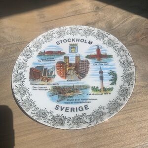 Stockholm Sverige vintage plate